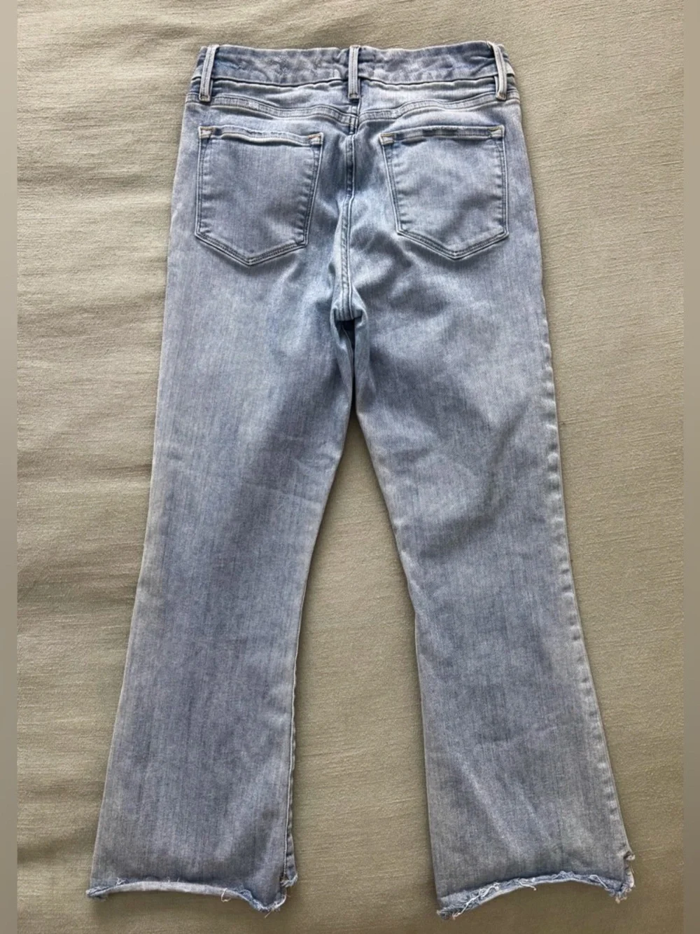 FRAME LE CROP MINI BOOT STAGGER RAW HEM GRENOBLE DESIGNER DENIM JEANS SZ 28 - Picture 14 of 15